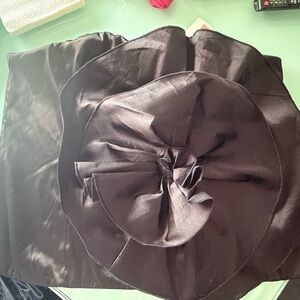 NWT Rebdolls Dahlia Black Satin Dramatic Flower Corset Top sz 3